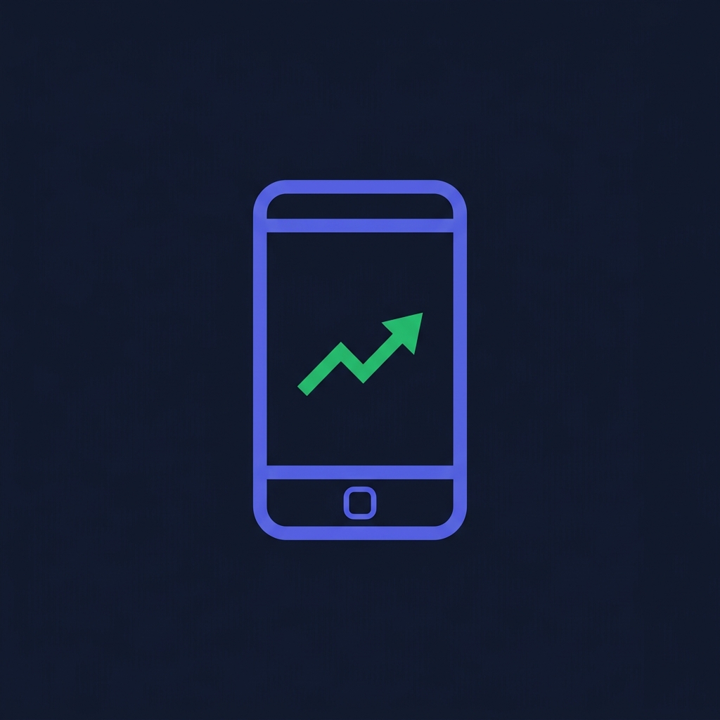 Crypto trading app comparison showing mobile interface with candlestick chart, portfolio balance, and trading features