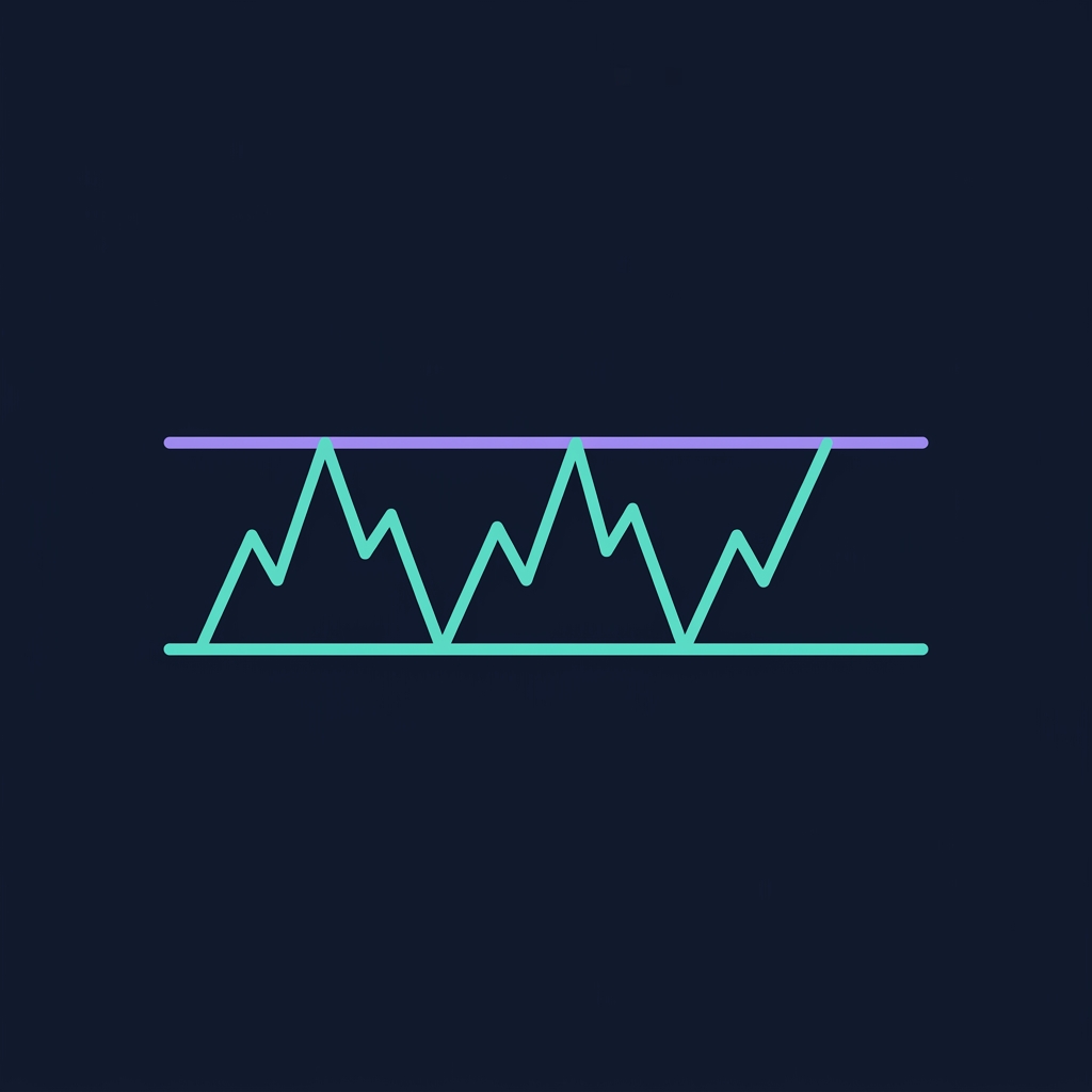Support and resistance infographic showing price bouncing at support zone and rejecting at resistance zone with breakout scenario on dark background