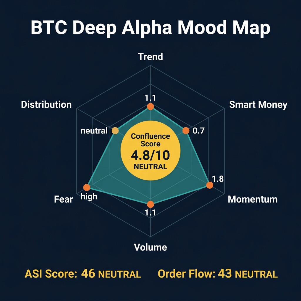 BTC Deep Alpha Mood Map — Multi-factor Analysis