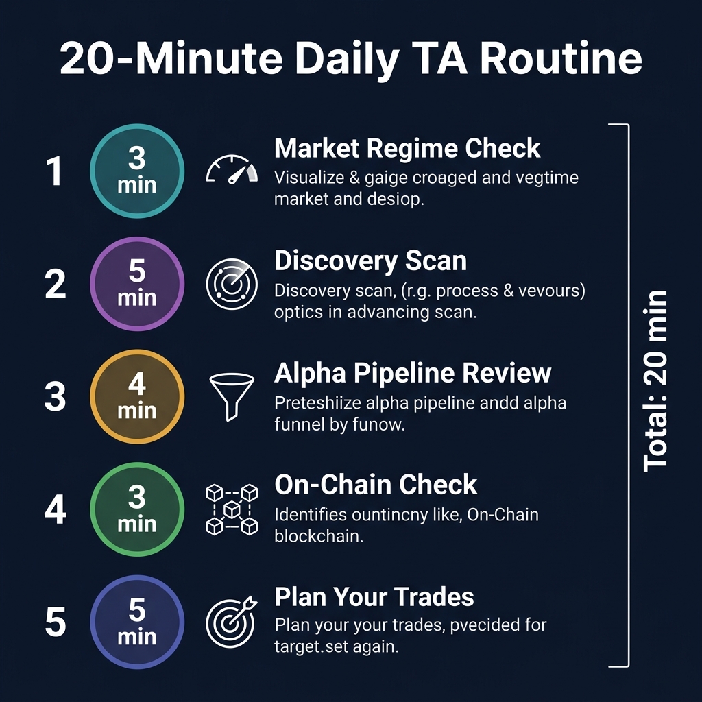 20-Minute Daily TA Routine — 5 steps from Market Regime to Trade Planning