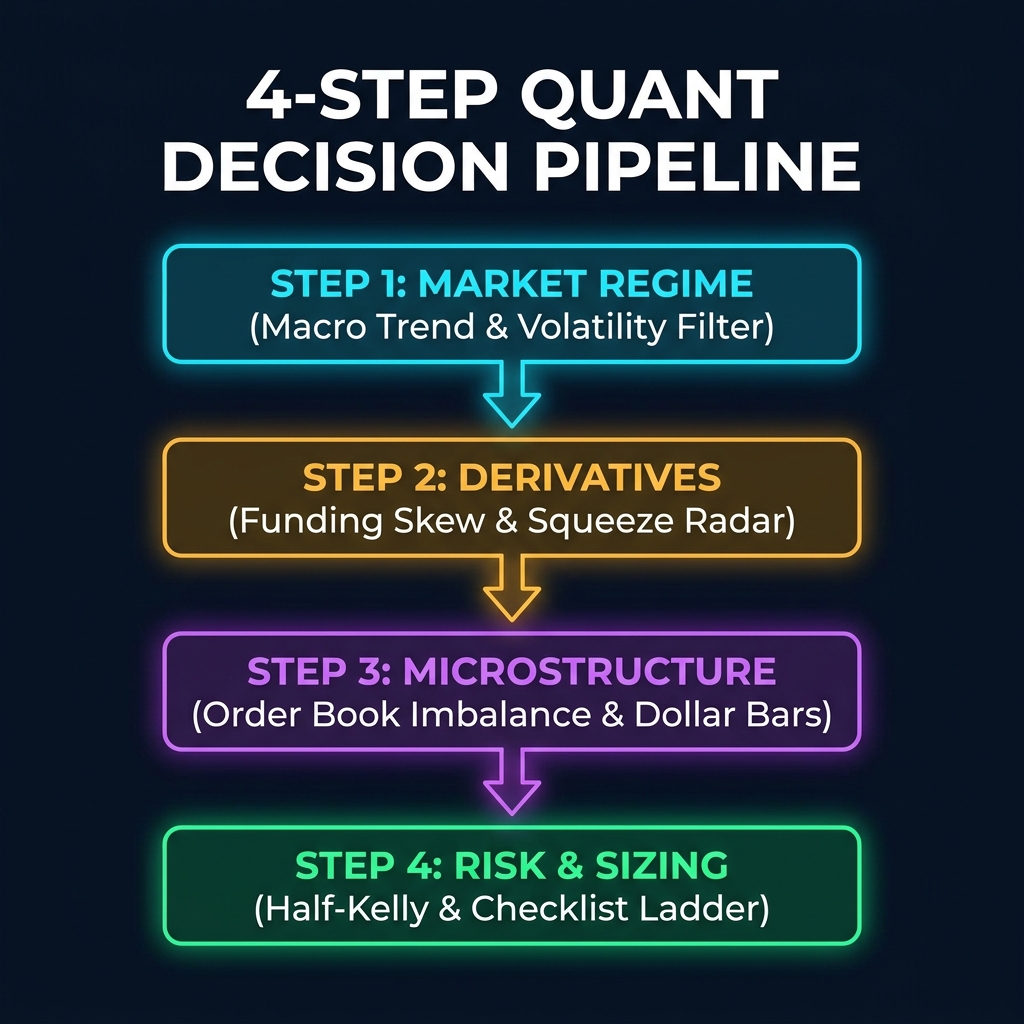 CoinXSight Quant Terminal 4-Step Decision Pipeline Workflow