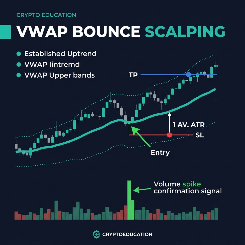 Setup scalping nảy bật từ VWAP: vào lệnh khi chạm VWAP với xác nhận từ khối lượng