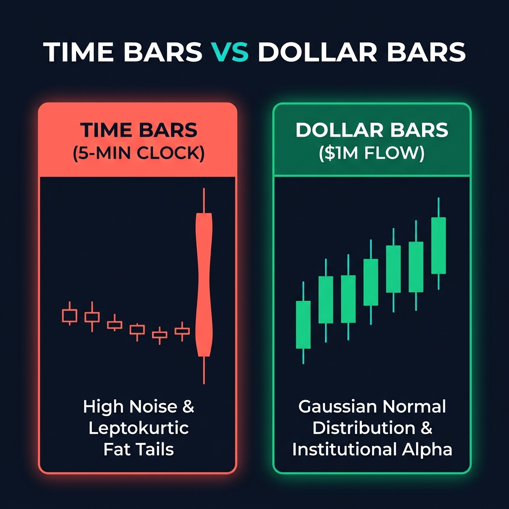 Time Bars vs Dollar Bars Sampling Comparison