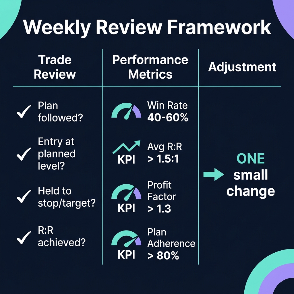 Trading journal review framework