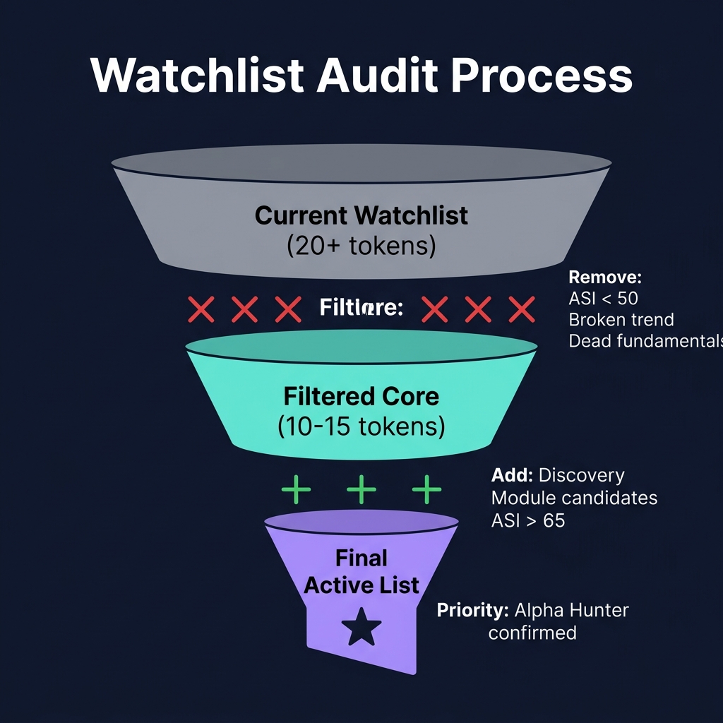 Watchlist audit process with tier system