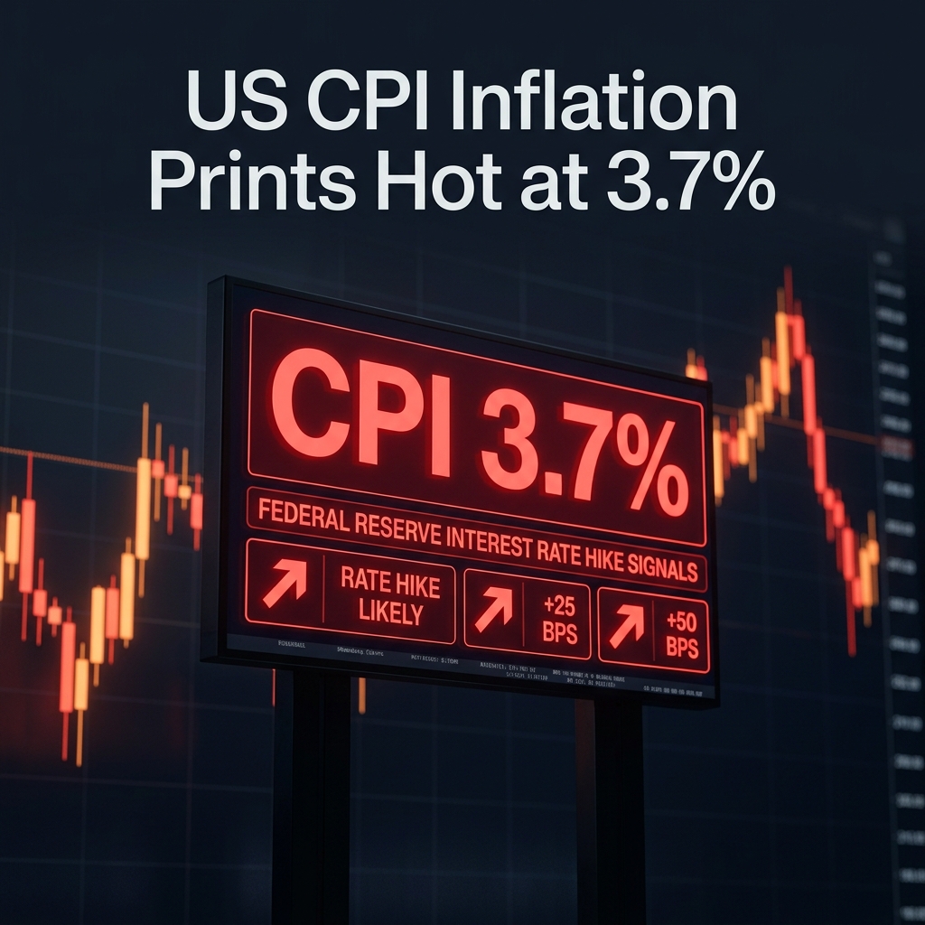 US CPI Inflation prints hot at 3.7 percent, Fed rate hike odds rise, Bitcoin reacts