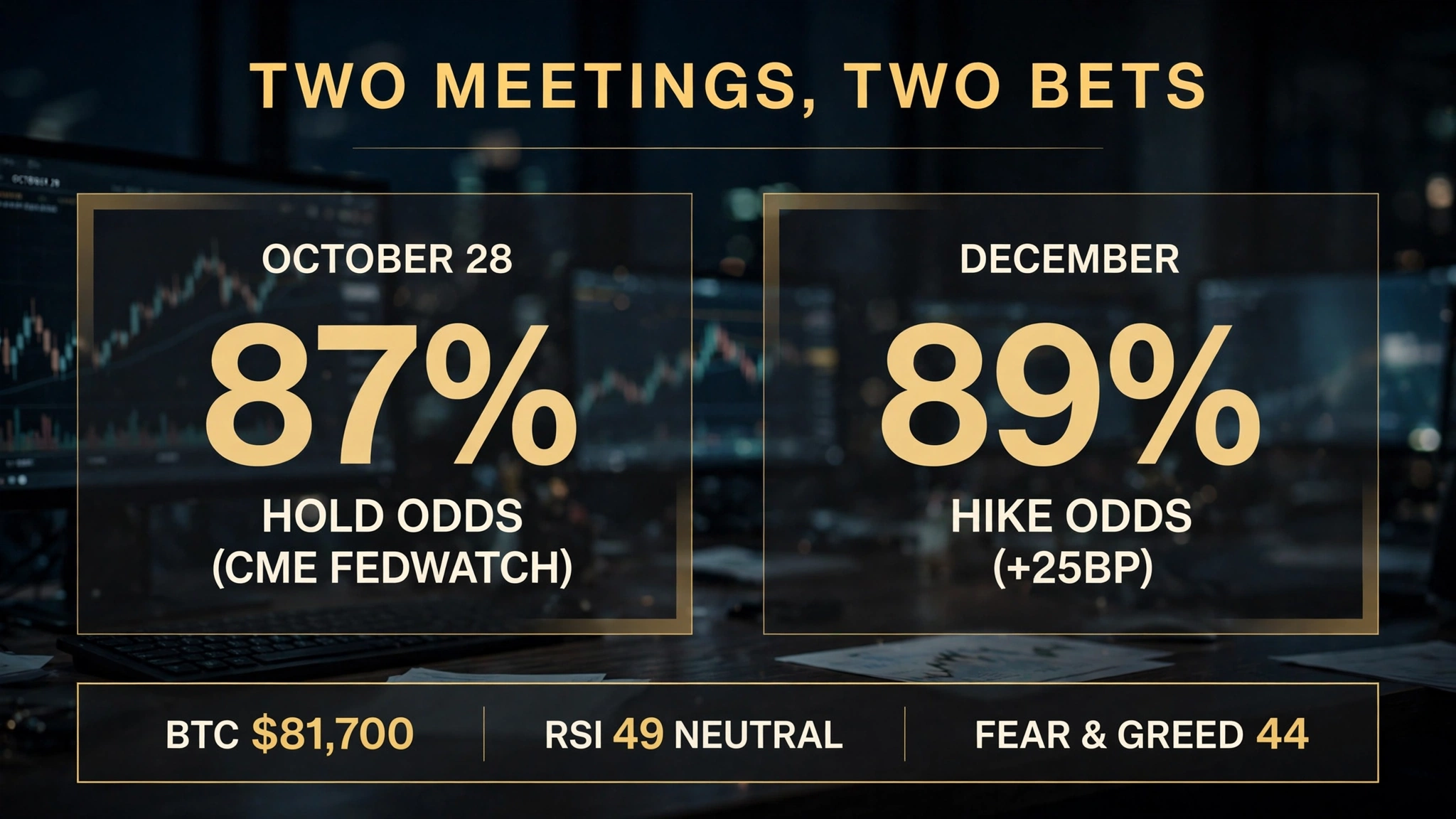 FOMC 8-Day Countdown Interest Rate Odds CME FedWatch Kalshi
